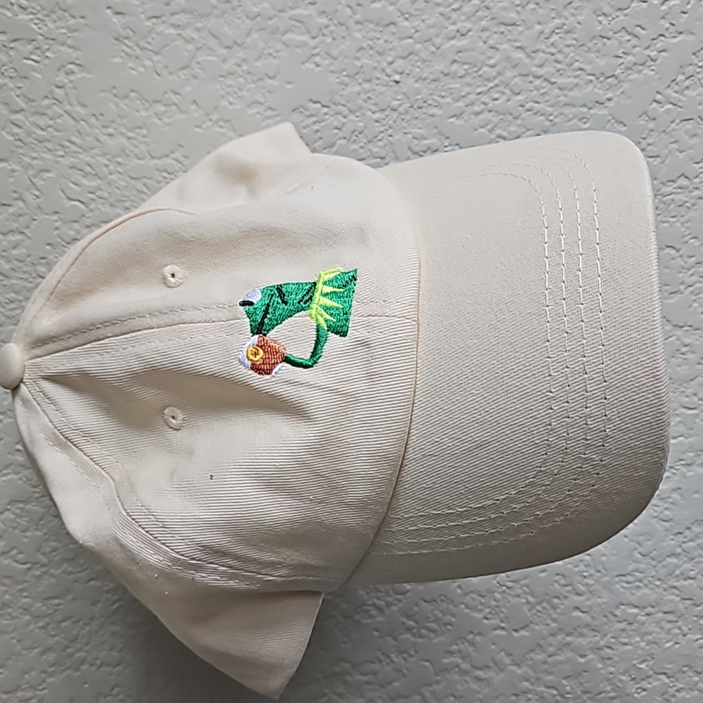 Kermit the Frog drinking embroidery hat